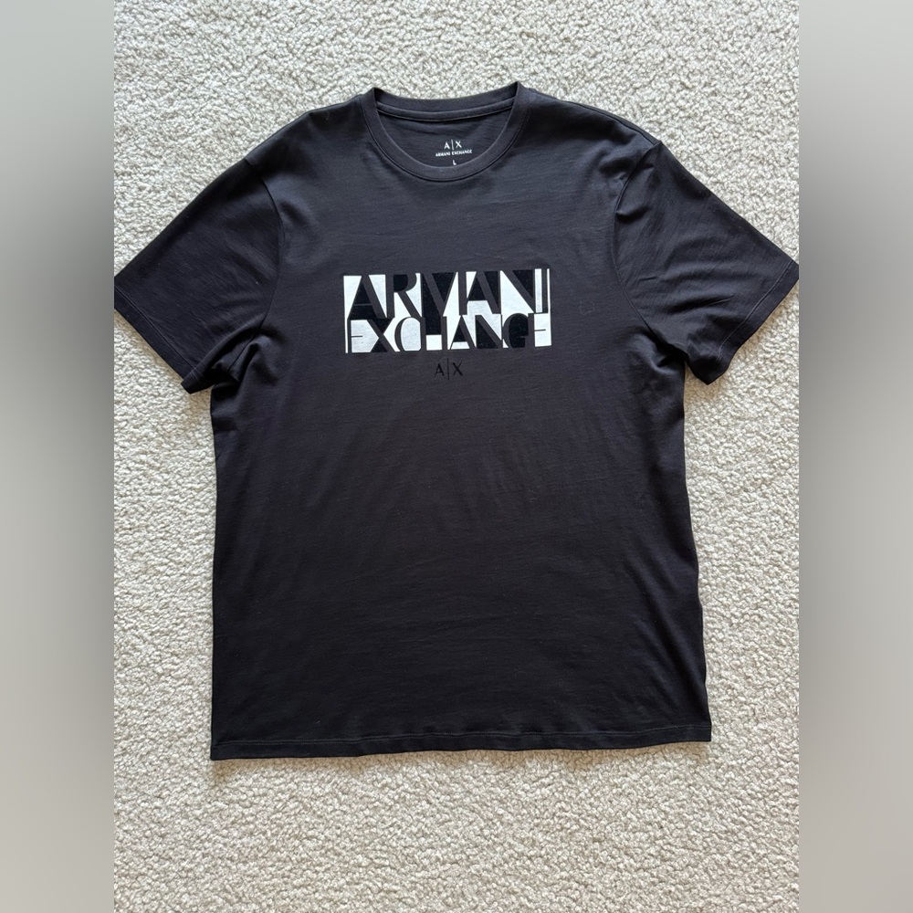 Armani Exchange Black Graphic Tee